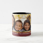 Wir Liebe Sie Ihr eigenes Foto Gold Sparkasse Zweifarbige Tasse (Mittel)