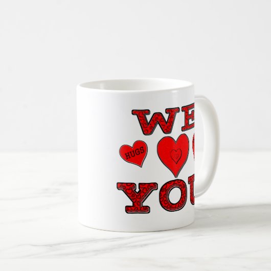 Wir Liebe Sie Kaffeetasse (VorderseiteRechts)