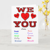 Wir Liebe Sie Karte (Gelbe Blume)