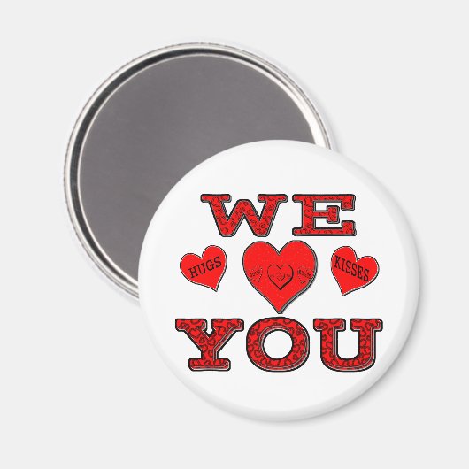 Wir Liebe Sie Magnet (Vorderseite/Rückseite)