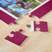 Wir Liebe Sie Mama 10 Foto Collage Pink Glitzer Puzzle (Seite)