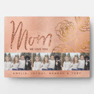 Wir Liebe Sie Mama 3 Foto Plaque Fotoplatte