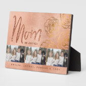 Wir Liebe Sie Mama 3 Foto Plaque Fotoplatte (Seite)