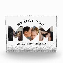 Wir Liebe Sie Mama Custom 3 Foto Collage, Mütter T