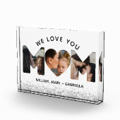 Wir Liebe Sie Mama Custom 3 Foto Collage, Mütter T (Rechts)