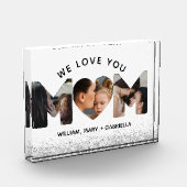 Wir Liebe Sie Mama Custom 3 Foto Collage, Mütter T (Links)