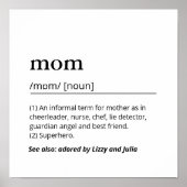 Wir Liebe Sie Mama Definition Poster Mütter Tagesg (Vorne)