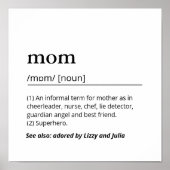 Wir Liebe Sie Mama Definition Poster Mütter Tagesg (Vorne)