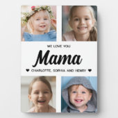 Wir Liebe Sie Mama Familie halten Foto Collage Fotoplatte (Vorderseite)