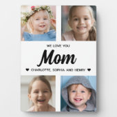 Wir Liebe Sie Mama Familie halten Foto Collage Fotoplatte (Vorderseite)