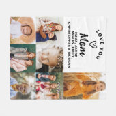 Wir Liebe Sie Mama Familie Moderne FotoCollage Fleecedecke (Vorderseite (Horizontal))