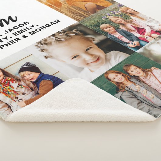 Wir Liebe Sie Mama Familie Moderne FotoCollage Sherpadecke (3/4)