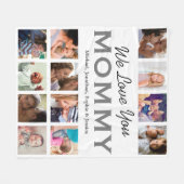 Wir Liebe Sie Mama Foto Collage Fleecedecke (Vorderseite (Horizontal))