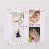 Wir Liebe Sie MAMA Foto Collage Muttertag Einladung (Vorne/Hinten)