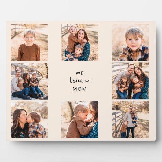 Wir Liebe Sie Mama Foto Collage Plaque Fotoplatte (Vorderseite)