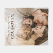 Wir Liebe Sie Mama Foto Schuhe - Personalisiertes Fleecedecke (Vorderseite (Horizontal))