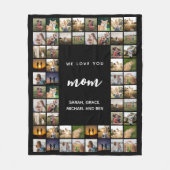 Wir Liebe Sie Mama FotoCollage Fleecedecke (Vorderseite)