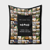 Wir Liebe Sie Mama FotoCollage Fleecedecke