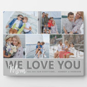 "Wir Liebe Sie" Mama FotoCollage | PERSONALISIERT Fotoplatte (Vorderseite)