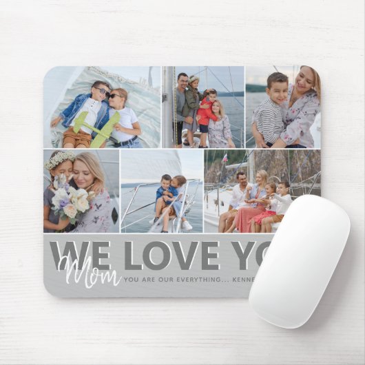 "Wir Liebe Sie" Mama FotoCollage | PERSONALISIERT Mousepad (Mit Mouse)