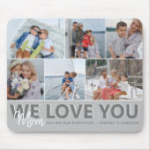"Wir Liebe Sie" Mama FotoCollage | PERSONALISIERT Mousepad (Vorne)