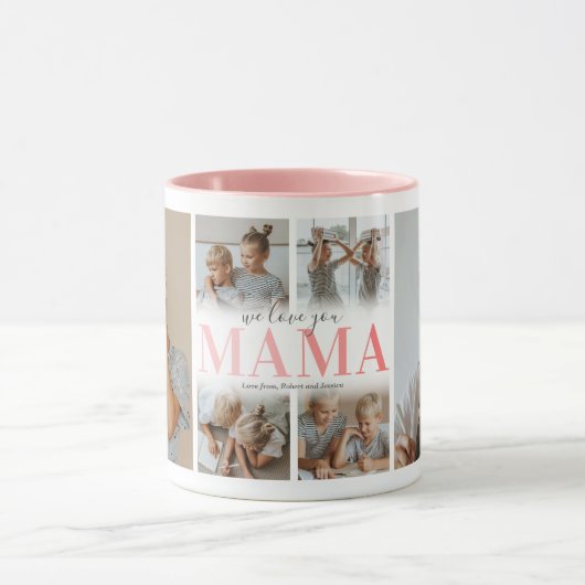Wir Liebe Sie Mama FotoCollage Tasse (Zentrum)