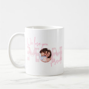 Wir Liebe Sie Mama für immer Pink Buffalo Karo Fot Kaffeetasse