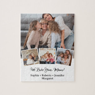 "Wir Liebe Sie, Mama" Geschenk mit benutzerdefinie Puzzle