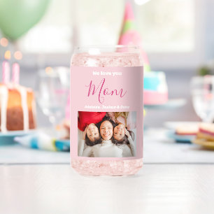 Wir Liebe Sie Mama glückliche Mütter Tag Pink Cust Dosenglas