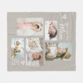 Wir Liebe Sie Mama Kinder Foto Collage Keepake Fleecedecke (Vorderseite (Horizontal))