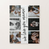 Wir Liebe Sie Mama Modern 6 Foto Collage Mutter Puzzle (Vertikal)