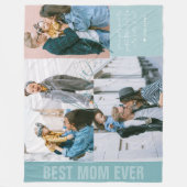 Wir Liebe Sie Mama | Moderne 4 FotoCollage Fleecedecke (Vorderseite)