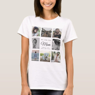 WIR LIEBE SIE MAMA Moderne Chic Family Foto Collag T-Shirt