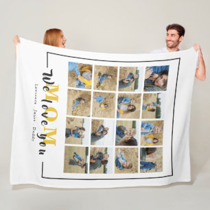 Wir Liebe Sie Mama Muttertag 16 Foto Collage Fle Fleecedecke