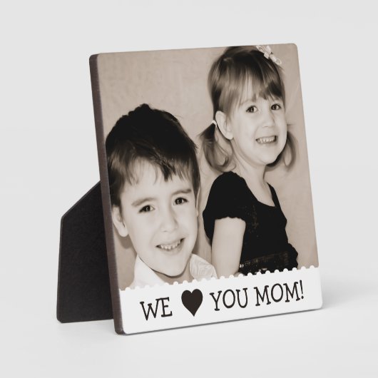 Wir Liebe Sie Mama nach Maß Fotoplatte (Vorderseite)