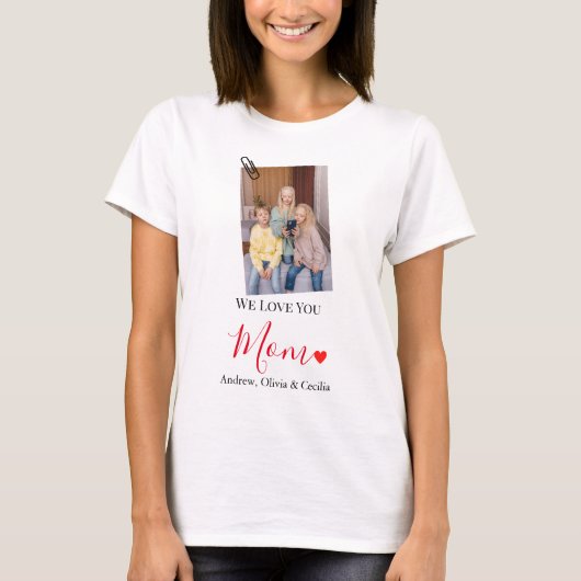 Wir Liebe Sie Mama | Niedlich 1 Foto glückliche Mü T-Shirt (Vorderseite)