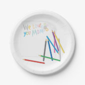 Wir Liebe Sie Mama Papier Teller (Vorderseite)