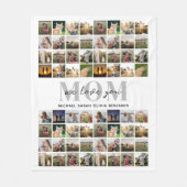 Wir Liebe Sie Mama Personalisiert 64 Foto Collage Fleecedecke (Vorderseite)