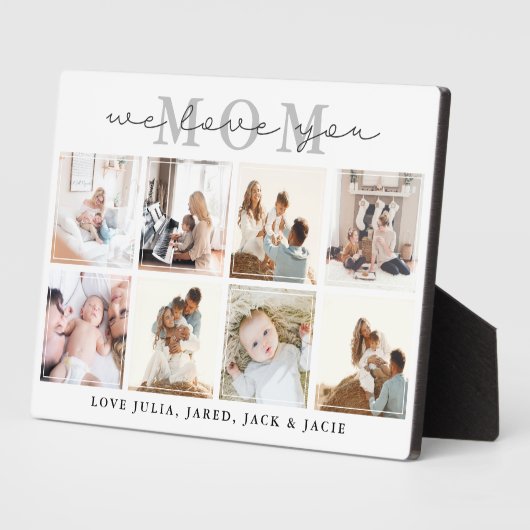 Wir Liebe Sie, Mama Plaque Fotoplatte (Seite)