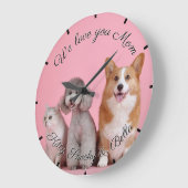 Wir Liebe Sie Mama Plexiglas Wandschloss Große Wanduhr (Winkel)