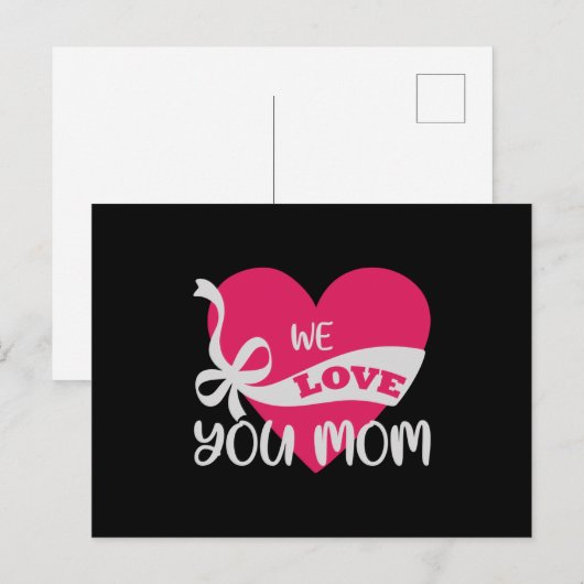 Wir Liebe Sie Mama Postkarte (Vorne/Hinten)