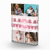 Wir Liebe Sie Mama Rosa Minimalistisch 6 Foto Coll (Rechts)