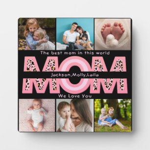 Wir Liebe Sie Mama Rosa Minimalistisch 6 Foto Coll Fotoplatte
