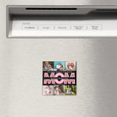 Wir Liebe Sie Mama Rosa Minimalistisch 6 Foto Coll Magnet (In Situ (Geschirrspüler))