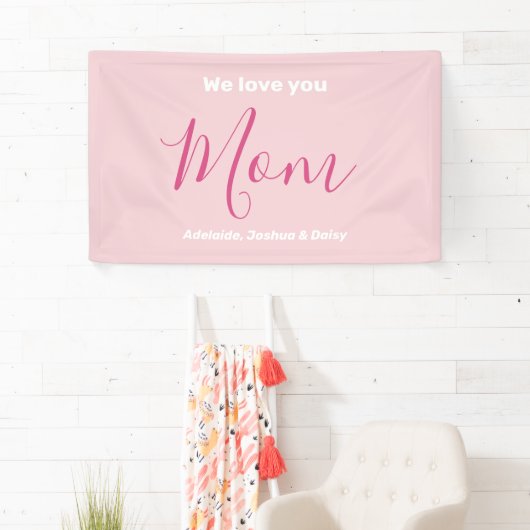 Wir Liebe Sie Mama Rosa Minimalistisch Banner (Insitu)