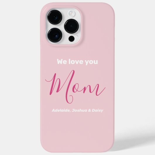 Wir Liebe Sie Mama Rosa Minimalistisch Case-Mate iPhone Hülle (Rückseite)
