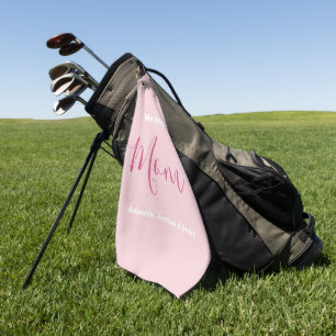 Wir Liebe Sie Mama Rosa Minimalistisch Golfhandtuch