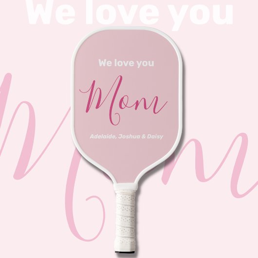 Wir Liebe Sie Mama Rosa Minimalistisch Pickleball Schläger