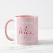 Wir Liebe Sie Mama Rosa Minimalistisch Tasse (Links)