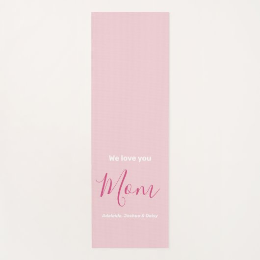 Wir Liebe Sie Mama Rosa Minimalistisch Yogamatte (Vorderseite)
